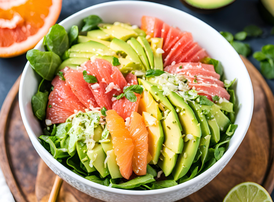 Making a Refreshing Grapefruit Avocado Salad recipe