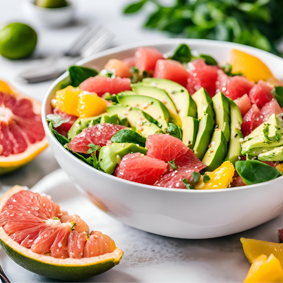 Making a Refreshing Grapefruit Avocado Salad recipe